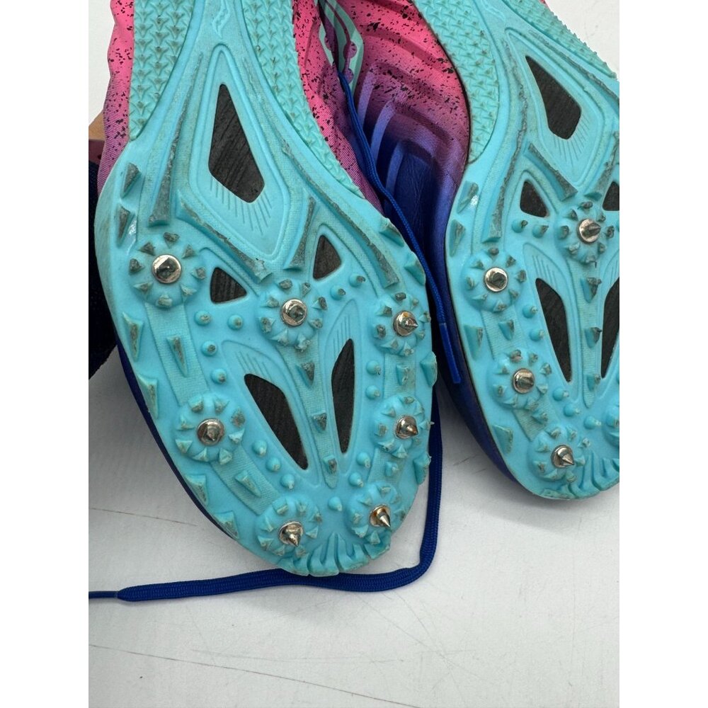 Saucony Women's Spitfire 5 Running Spikes Performance Shoes Size 9.5 Blue Pink - Picture 14 of 15